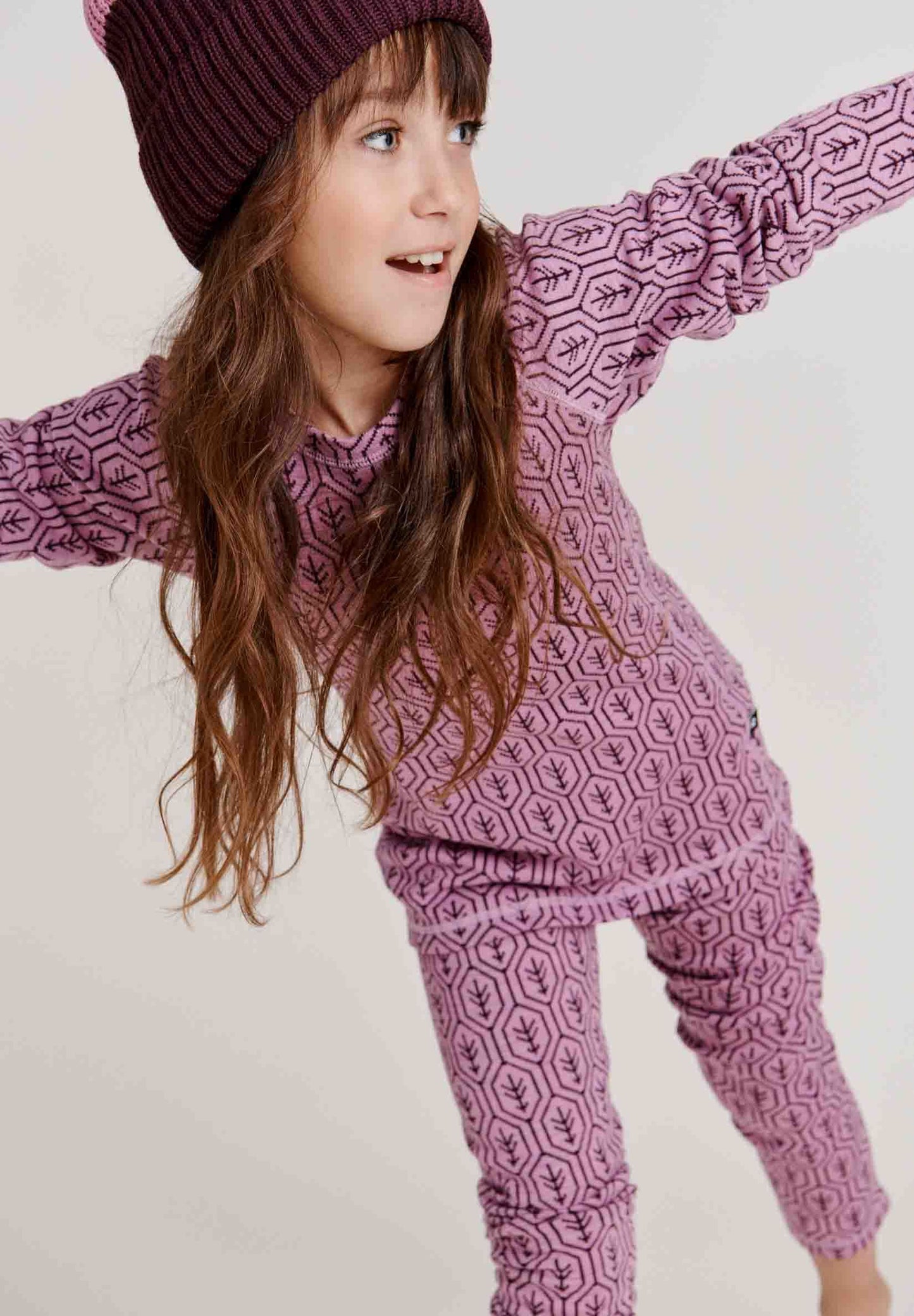 Kinder Thermoset Unterwäsche Taival Pink