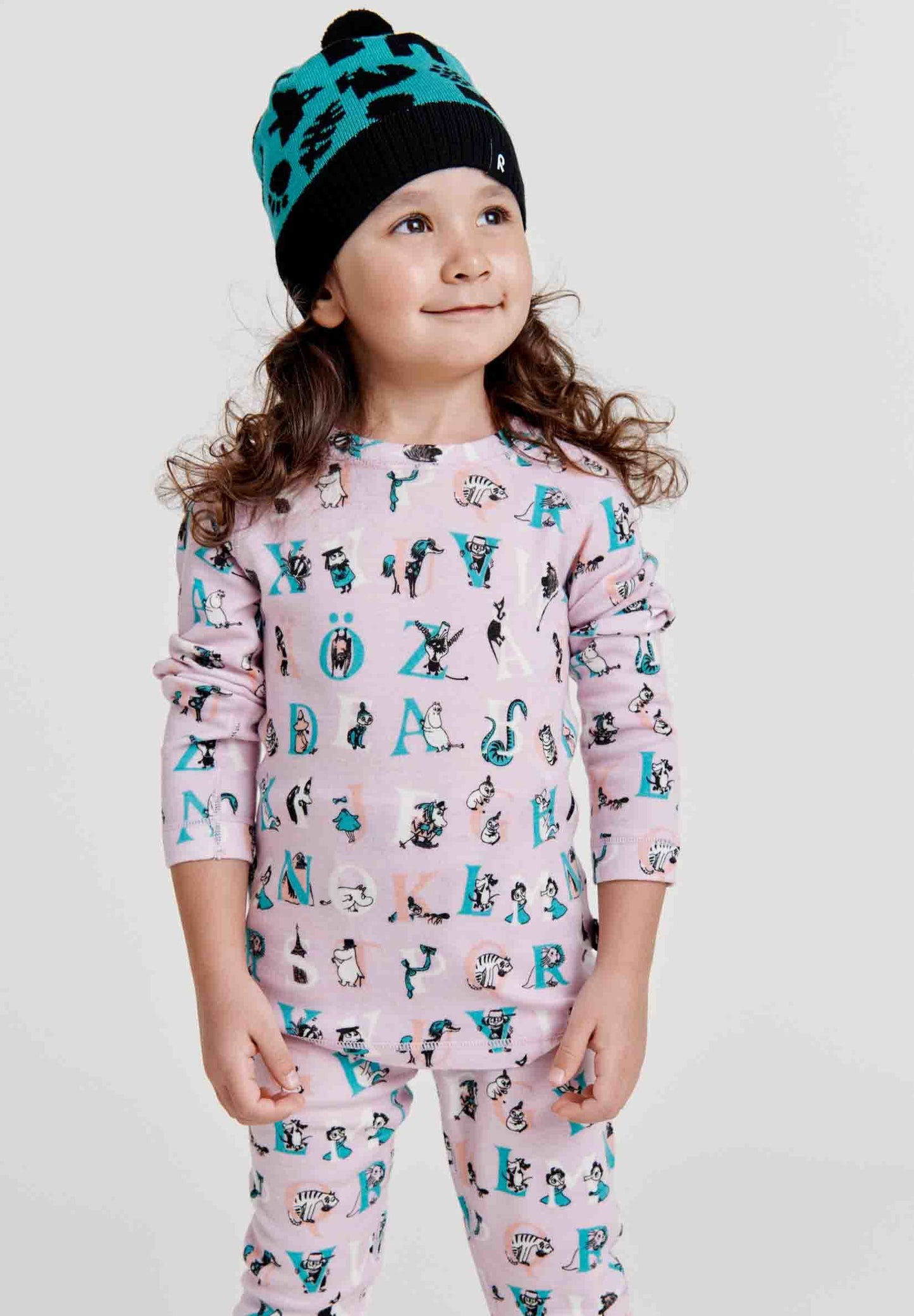 Reima Kinder Beanie Kuviot in dark aqua