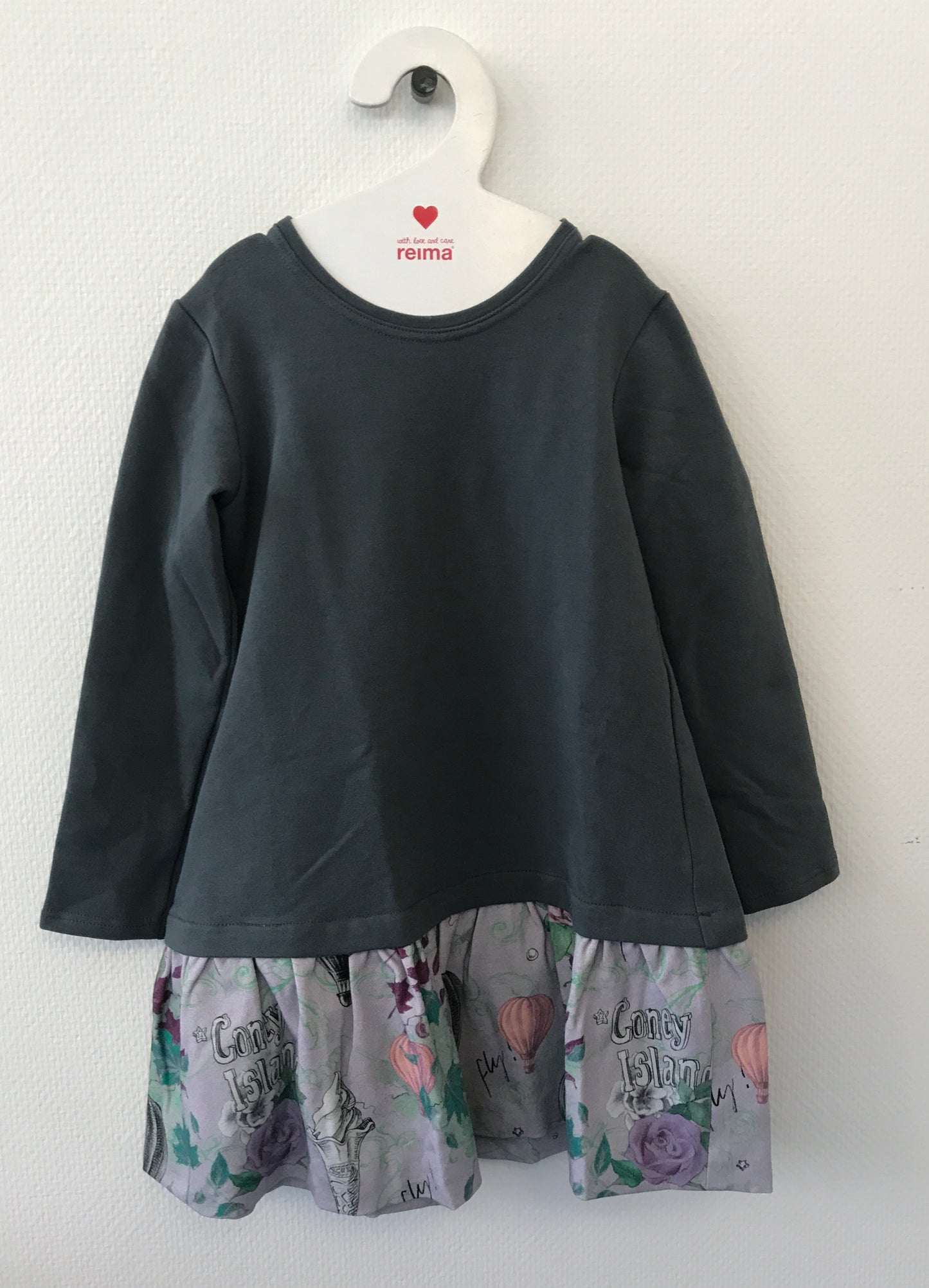 POP& Co Corinne Balloon hem dress grey