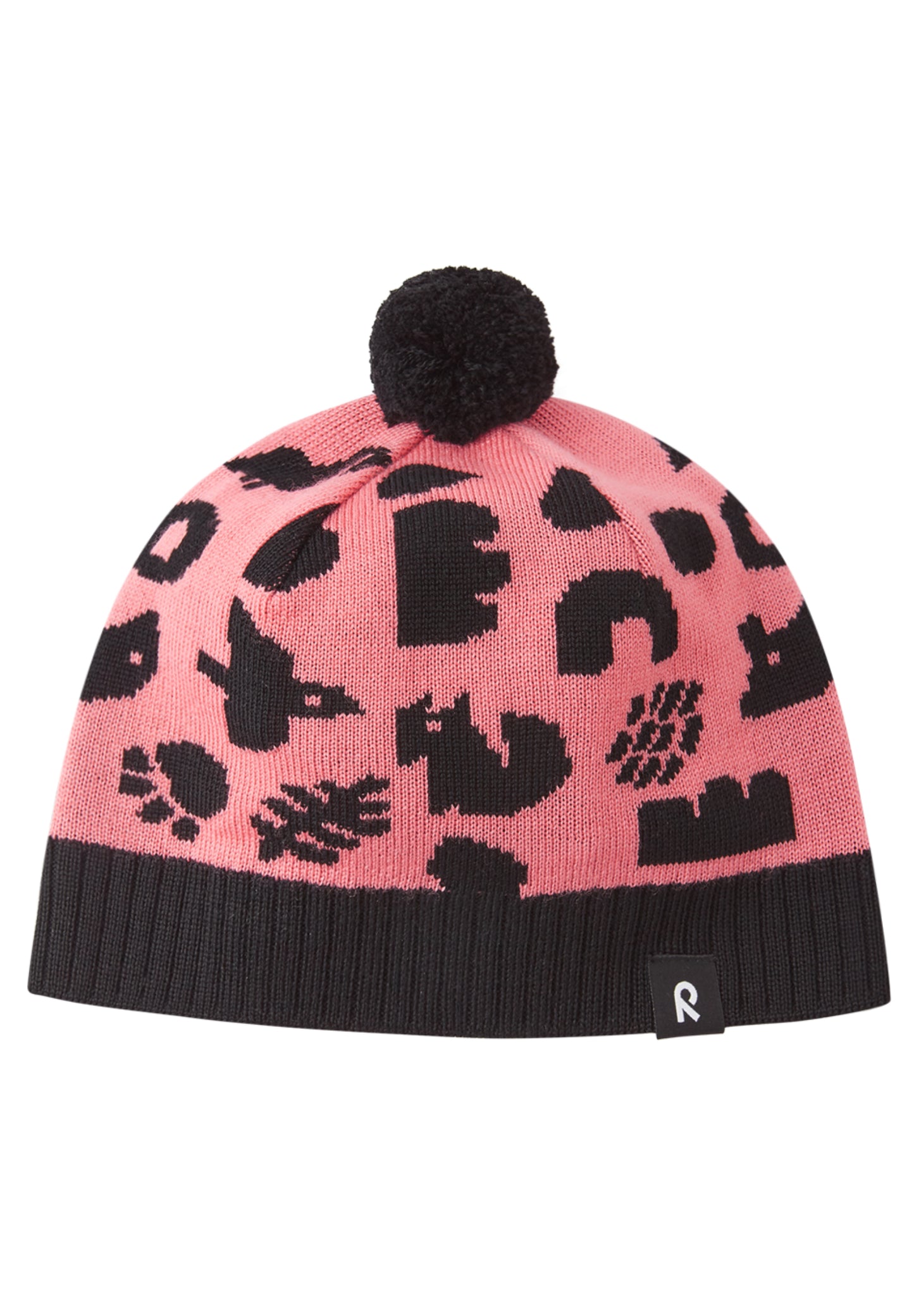 Reima Kinder Beanie Kuviot in pink coral
